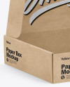 Kraft Opened Box Mockup - Half Side View