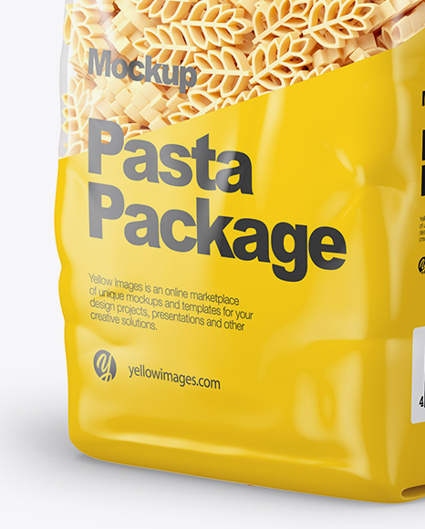 Spighe Pasta Mockup - Half Side View - Free Download Images High