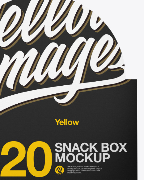 20 Metallic Snack Bars Box Mockup - Front View