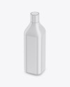 Matte Square Bottle Mockup - Half Side View