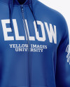 Men’s Full-Zip Hoodie Mockup - Half Side View