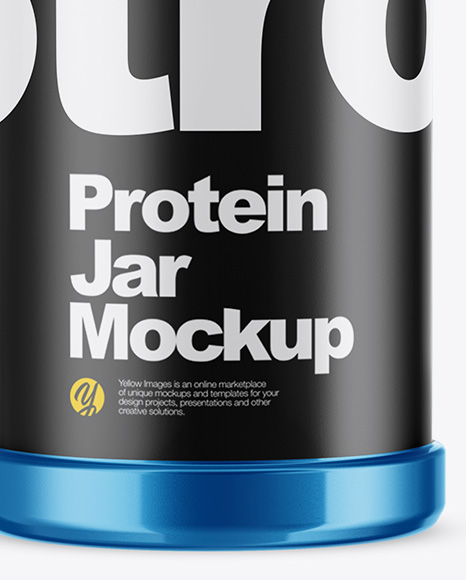 Metallic Protein Jar Mockup