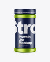 Matte Metallic Protein Jar Mockup Matte Metallic Protein Jar Mockup
