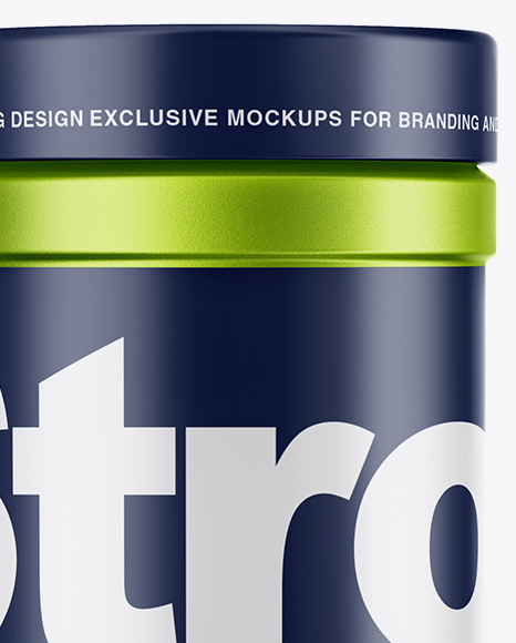 Matte Metallic Protein Jar Mockup Matte Metallic Protein Jar Mockup