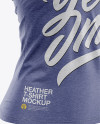 Women’s Heather Slim-Fit T-Shirt Mockup - Front Half-Side View