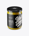 Clear Jar with Yellow Jam Mockup (High Angle Shot)