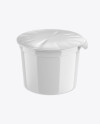 Plastic Cup Mockup - Front View (High Angle Shot)