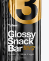 Glossy Snack Bar Mockup - Back View