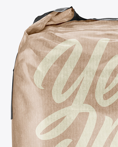 2 kg Kraft Paper Bag Mockup - Front View