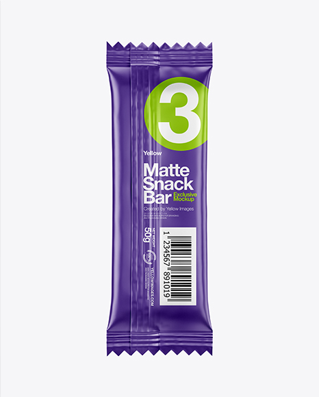 Matte Snack Bar Mockup - Back View