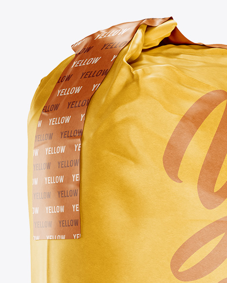 2 kg Matte Paper Bag Mockup - Halfside View