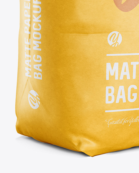 2 kg Matte Paper Bag Mockup - Halfside View