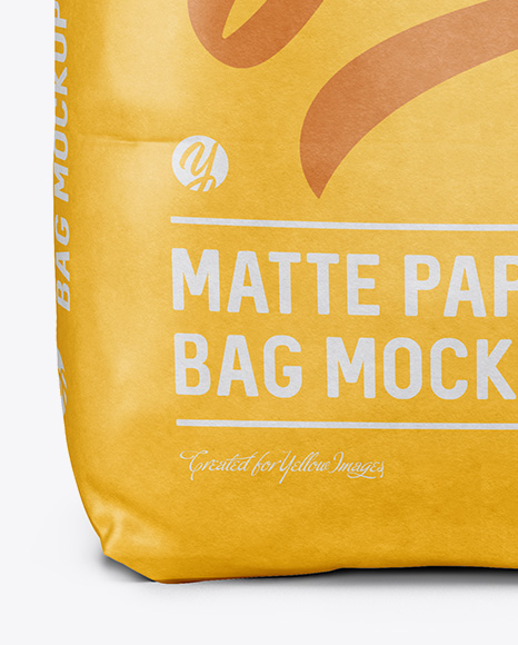 2 kg Matte Paper Bag Mockup - Front View