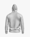 Melange Men’s Full-Zip Hoodie Mockup - Back View