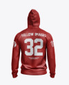 Melange Men’s Full-Zip Hoodie Mockup - Back View