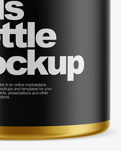 Metallic Pills Bottle Mockup