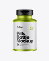 Matte Metallic Pills Bottle Mockup