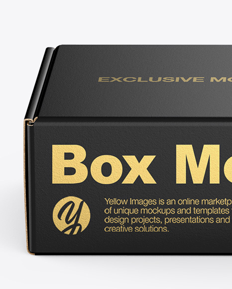 Box Mockup - Front View (High-Angle Shot)