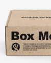 Kraft Box Mockup - Front View (High-Angle Shot)