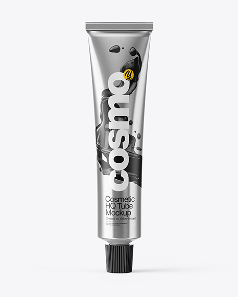 Metallic Cosmetic Tube Mockup