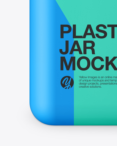 Plastic Jar in Matte Shrink Sleeve Mockup - Front View