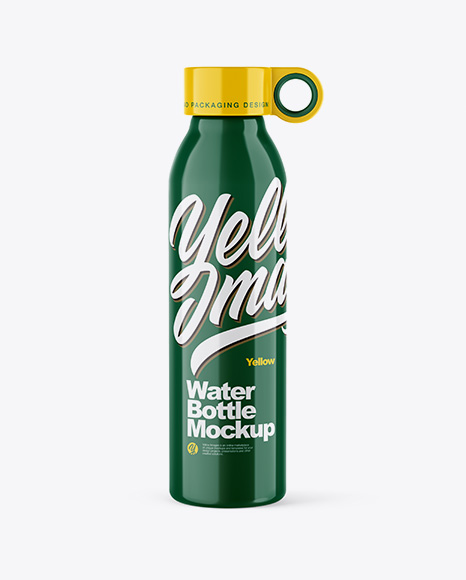 Glossy Water Bottle Mockup