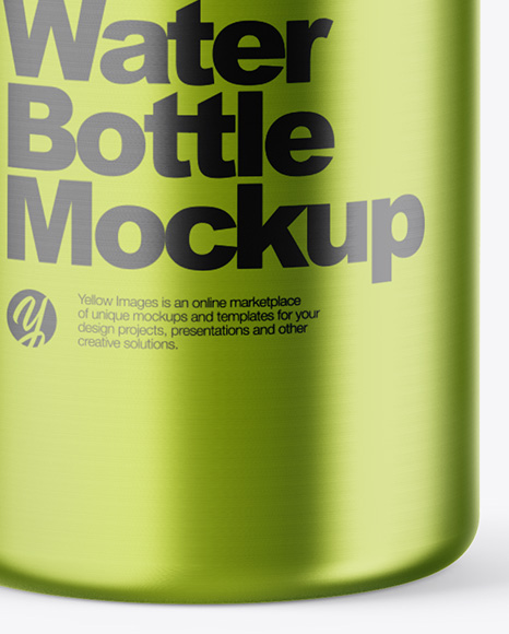 Metallic Water Bottle Mockup