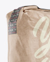 3 kg Kraft Paper Bag Mockup - Halfside View