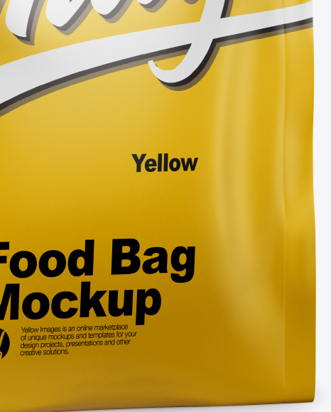 Matte Food Bag Mockup - Half Side View