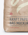 3 kg Kraft Paper Bag Mockup - Front View