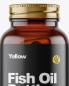 Amber Glass Fish Oil Bottle Mockup