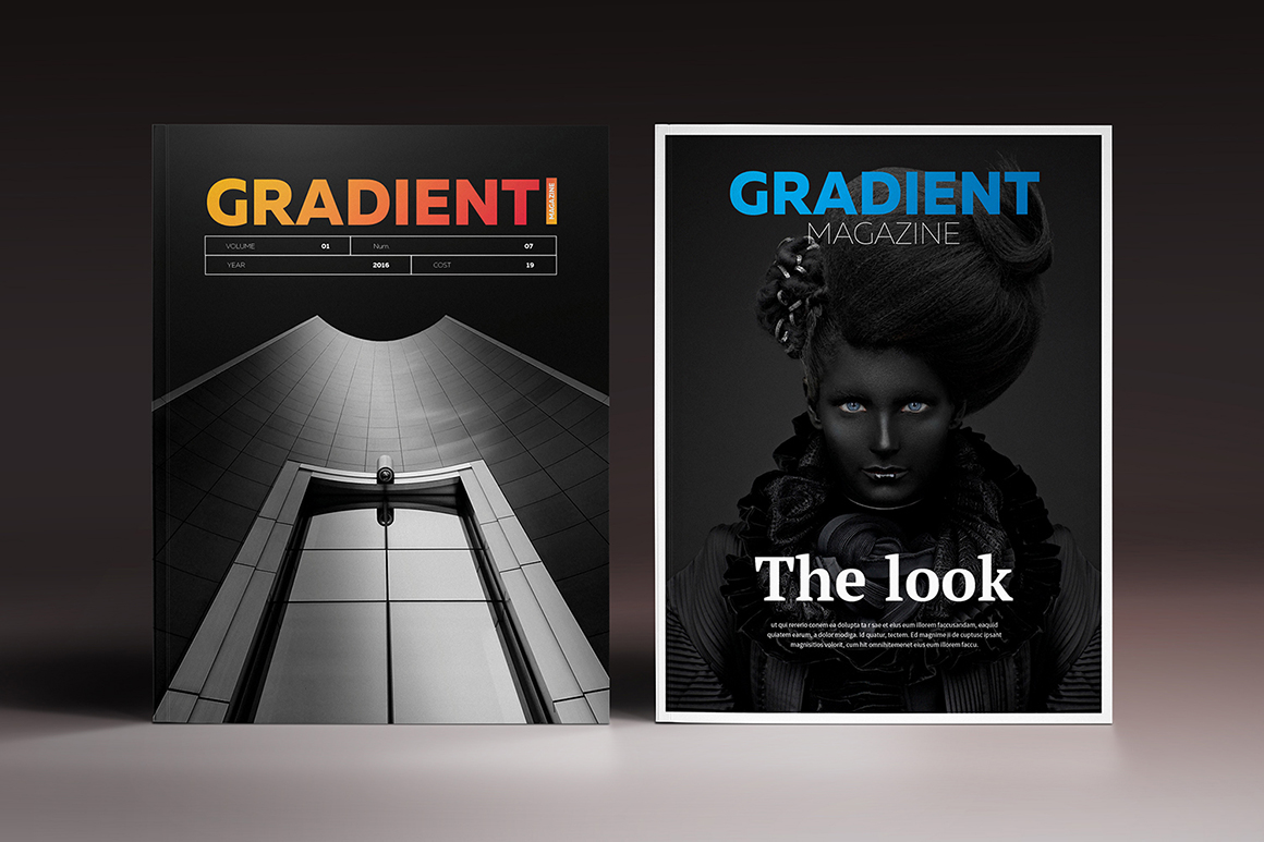Gradient Magazine Indesign Template Gradient Magazine Indesign Template