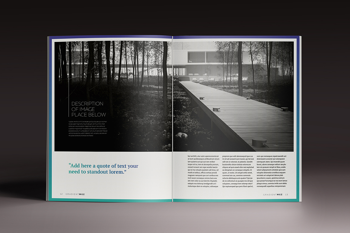 Gradient Magazine Indesign Template Gradient Magazine Indesign Template