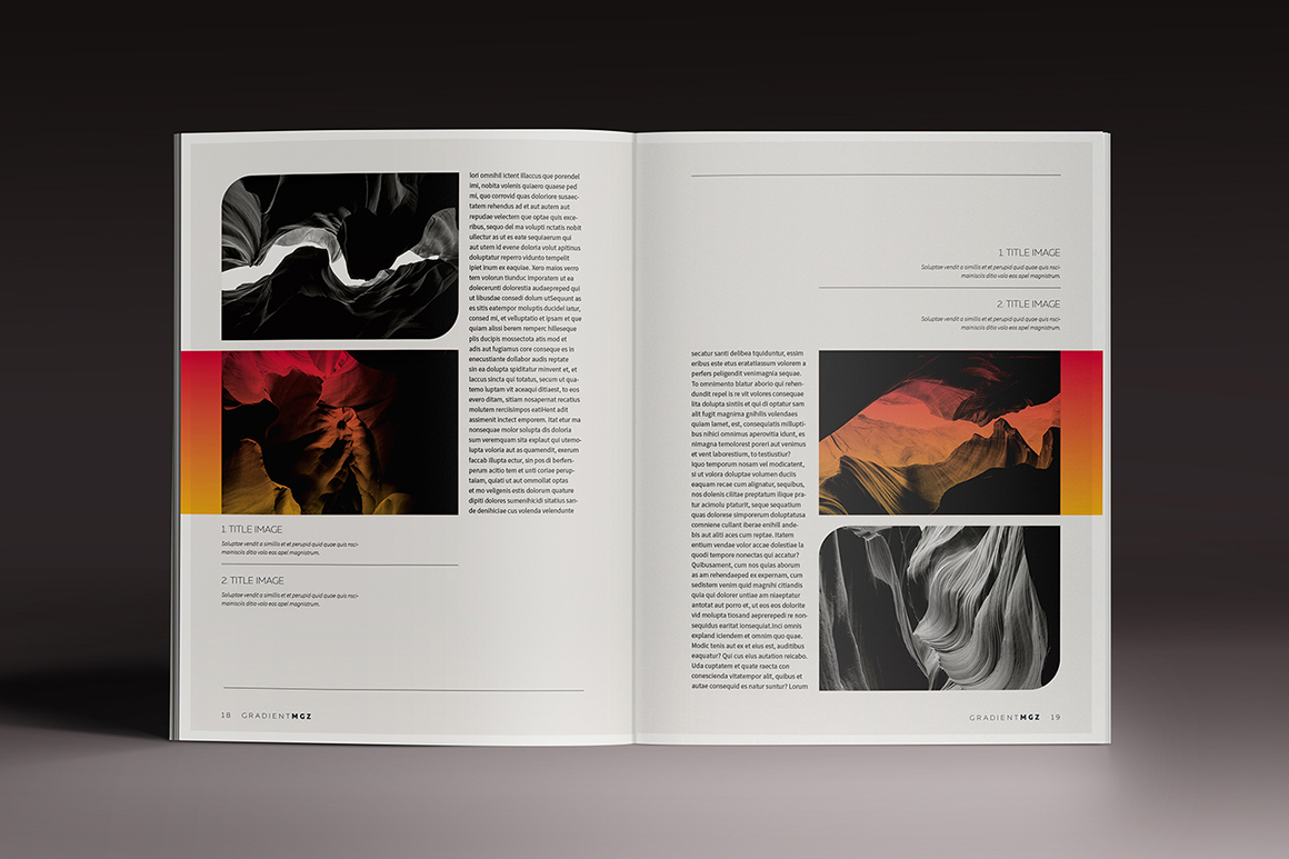 Gradient Magazine Indesign Template