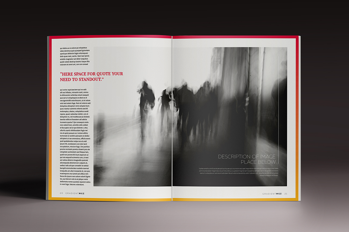 Gradient Magazine Indesign Template Gradient Magazine Indesign Template