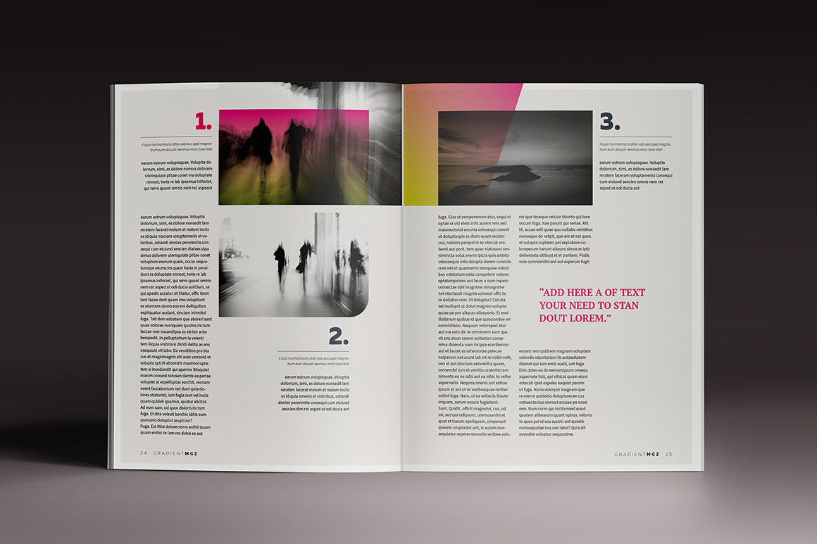 Gradient Magazine Indesign Template