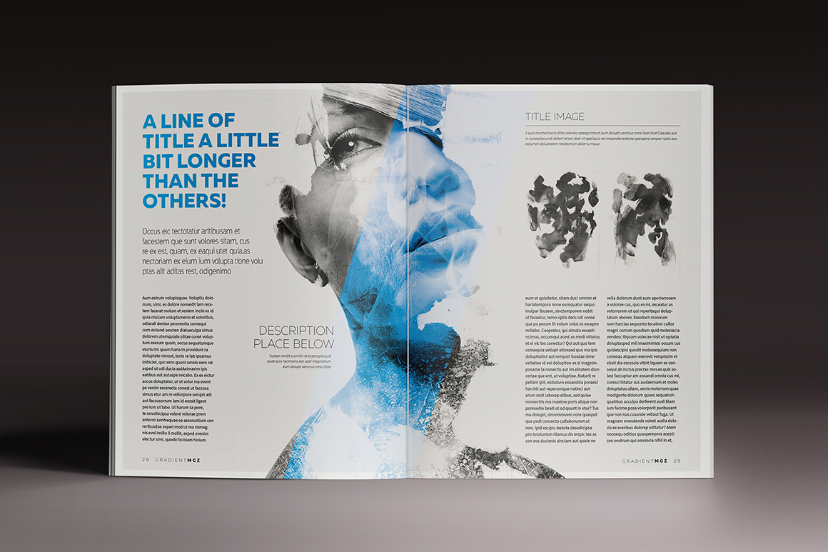 Gradient Magazine Indesign Template Gradient Magazine Indesign Template