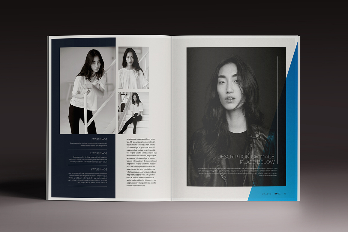 Gradient Magazine Indesign Template