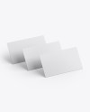 Three Business Cards Mockup - Half Side View