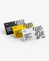 Three Business Cards Mockup - Half Side View