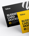 Three Business Cards Mockup - Half Side View