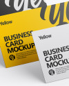Three Business Cards Mockup - Half Side View