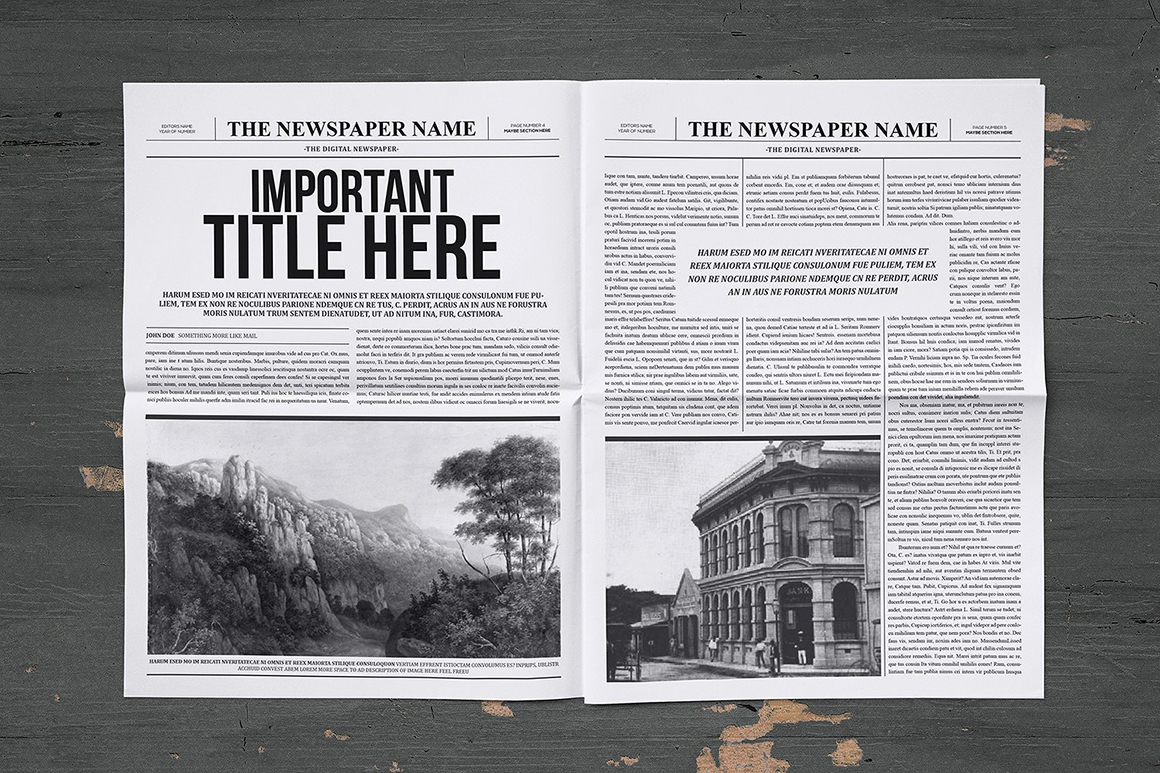 Classy Newspaper Indesign Template