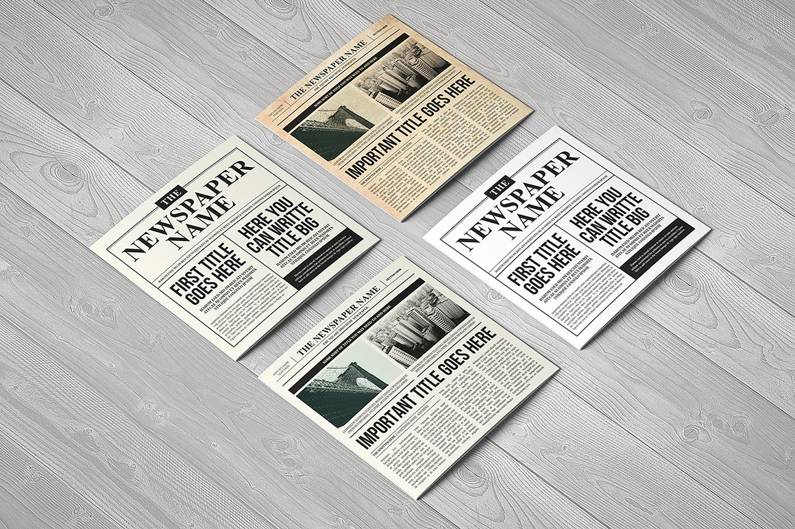 Newspaper Square Brochure Trifold Newspaper Square Brochure Trifold