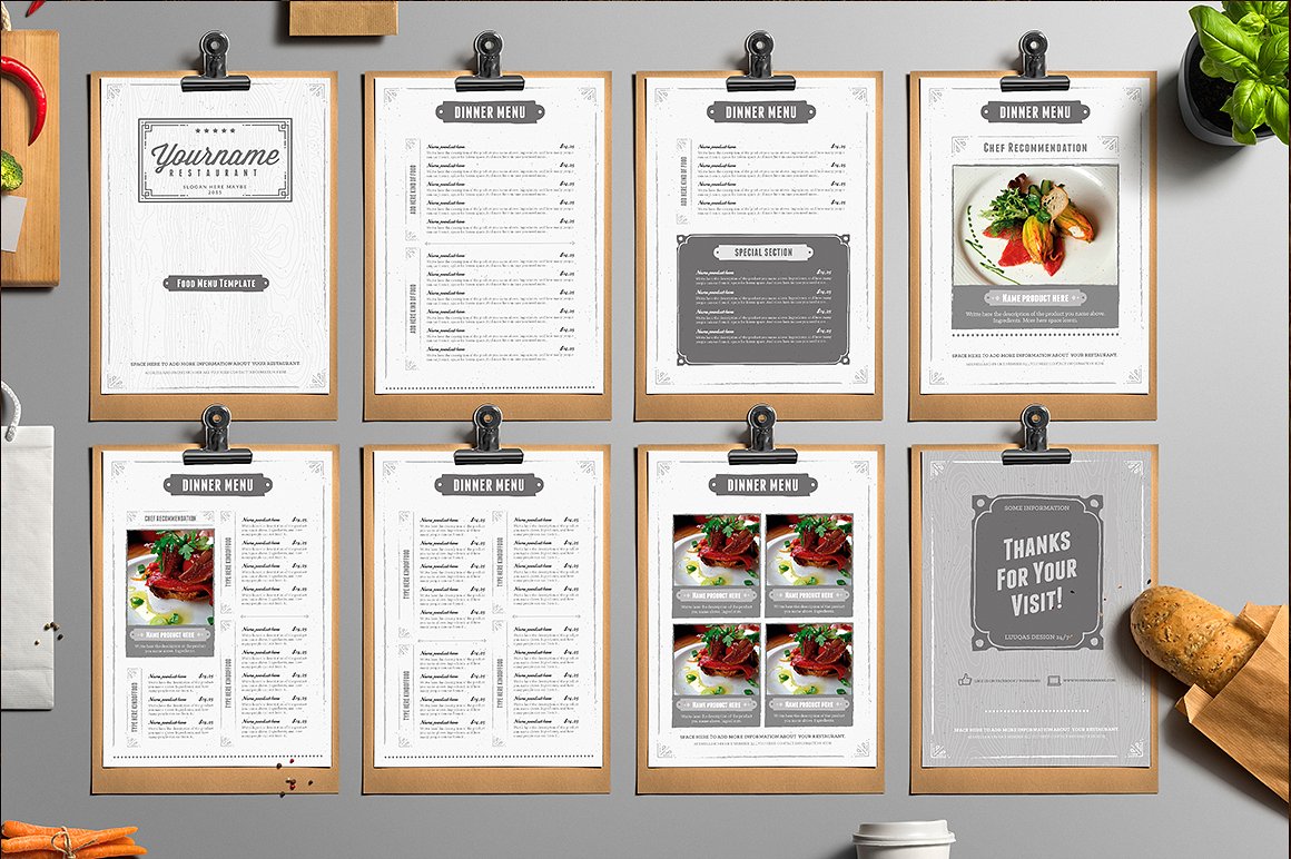 Classy Food Menu 4 Template Classy Food Menu 4 Template