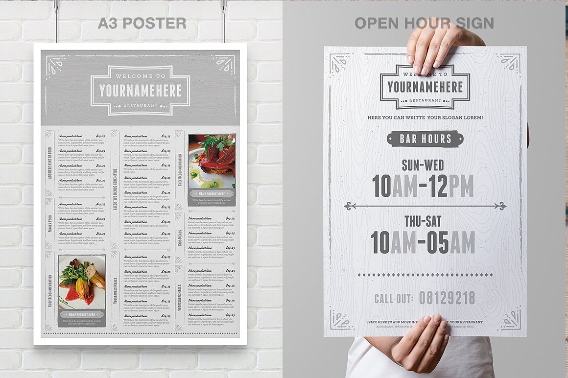 Classy Food Menu 4 Template Classy Food Menu 4 Template