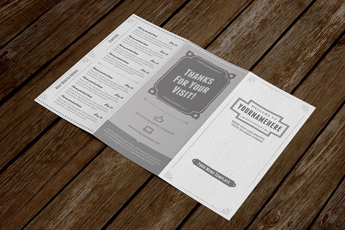Classy Food Menu 4 Template Classy Food Menu 4 Template
