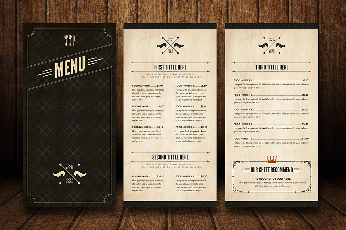 Elegant Food Menu 5 Elegant Food Menu 5
