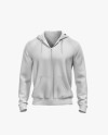 Men’s Full-Zip Hoodie Mockup - Front View