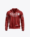 Melange Men’s Full-Zip Hoodie Mockup - Front View